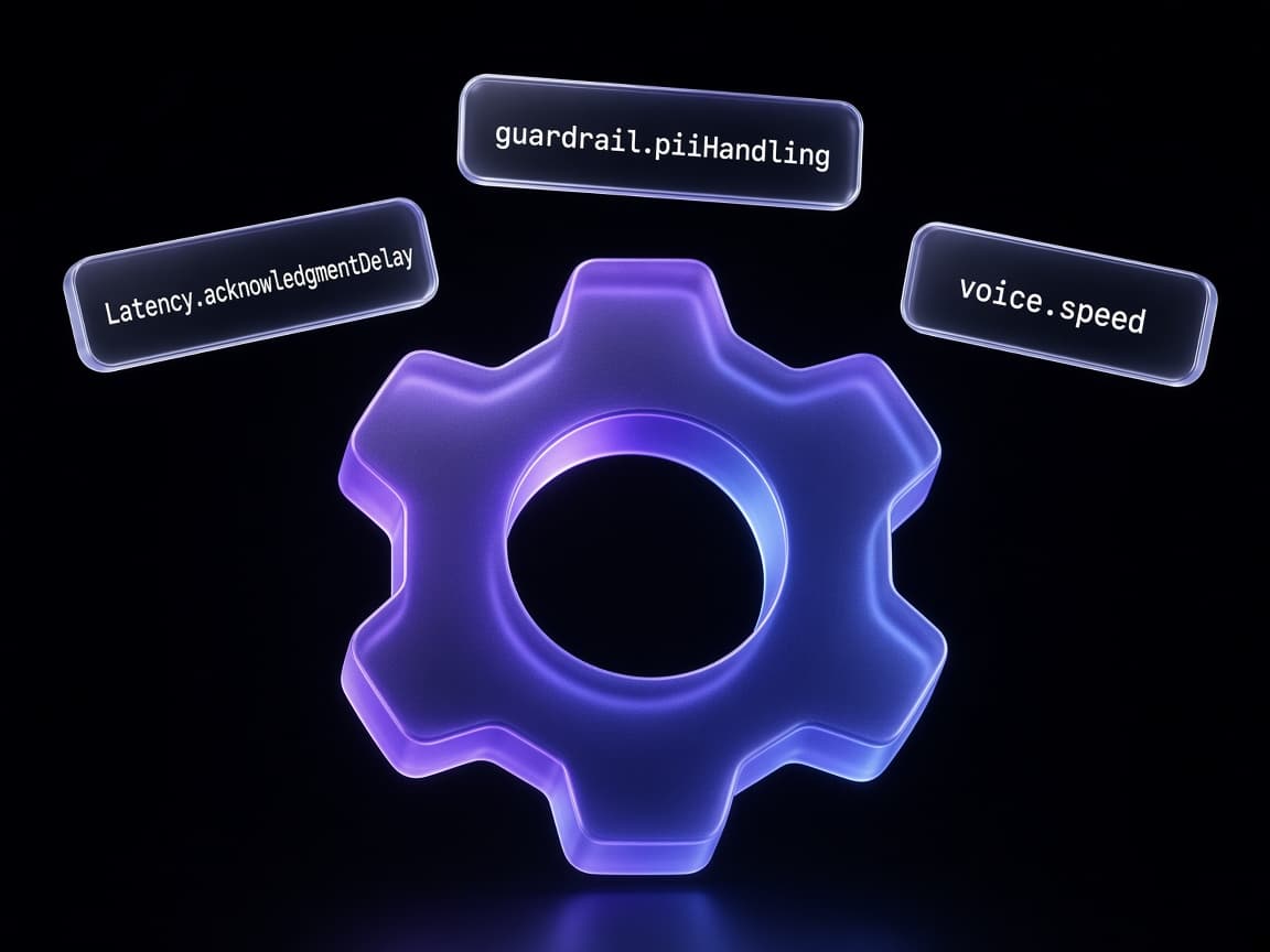 Illustrated floating cognitive token chips around a purple cog
