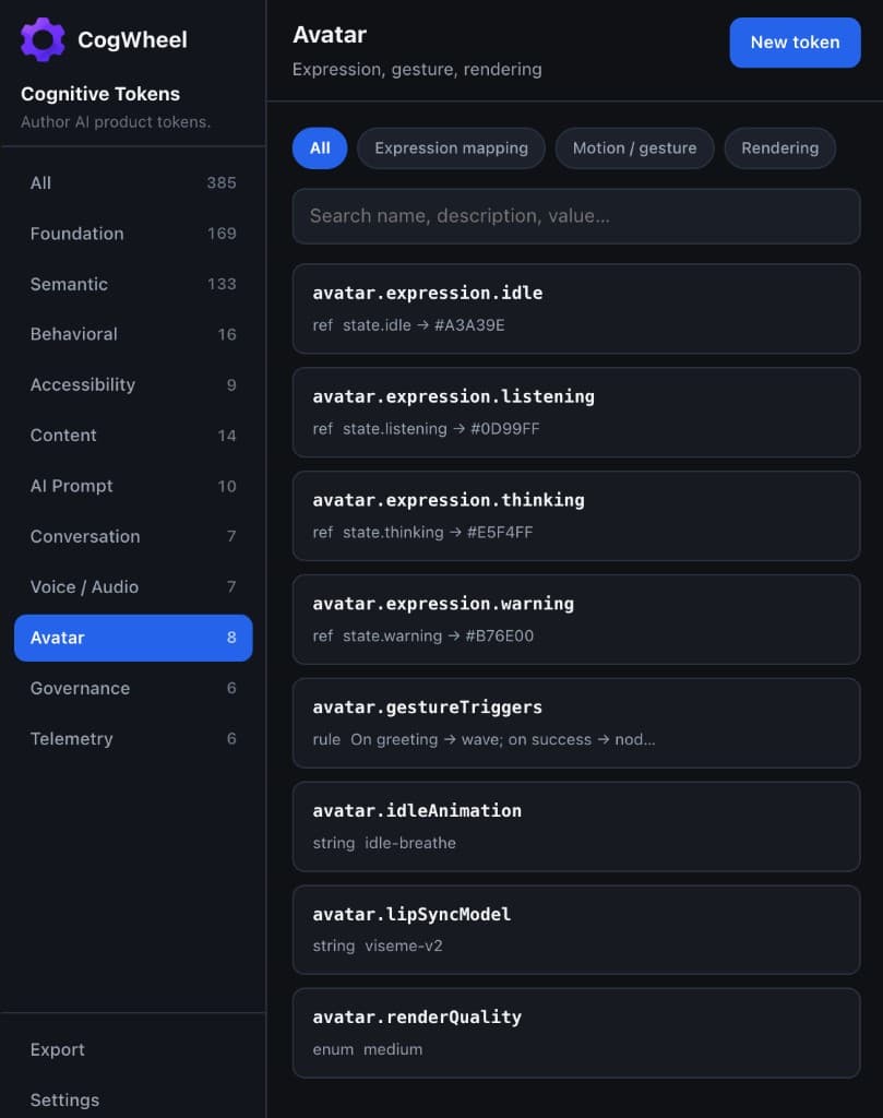 Avatar in the CogWheel plugin