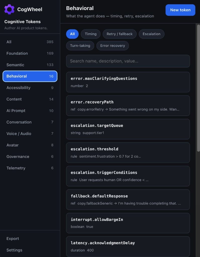 Behavioral in the CogWheel plugin